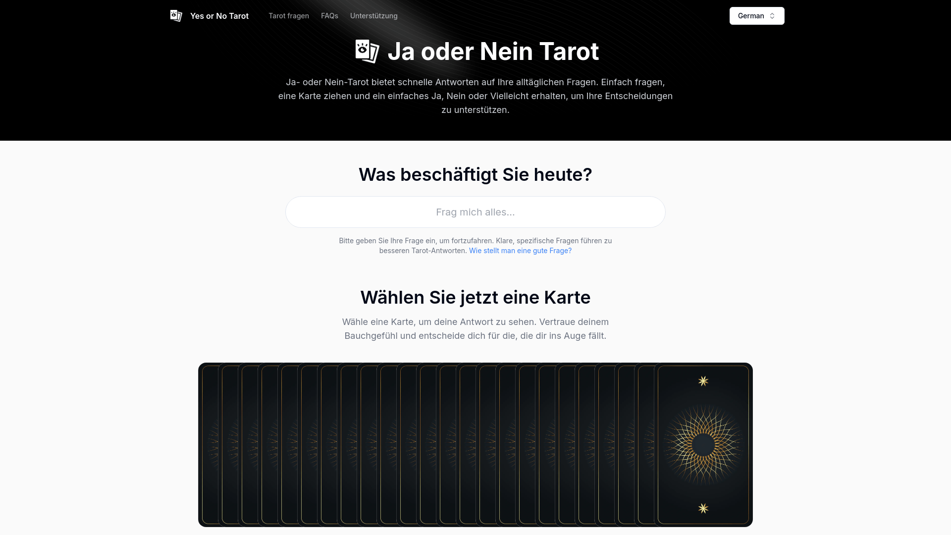 Yes or No Tarot