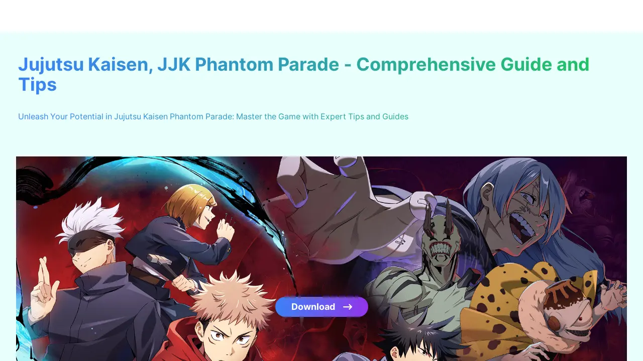 Jujutsu Kaisen Phantom Parade