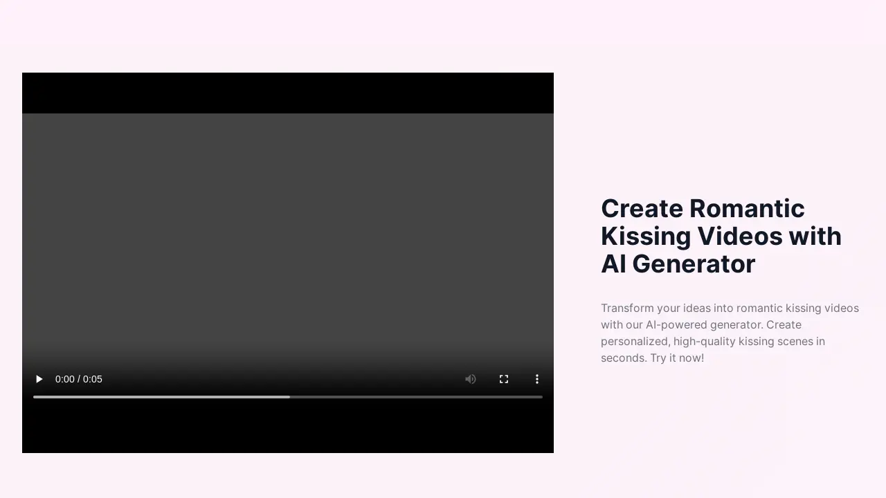 Kissing Video Generator