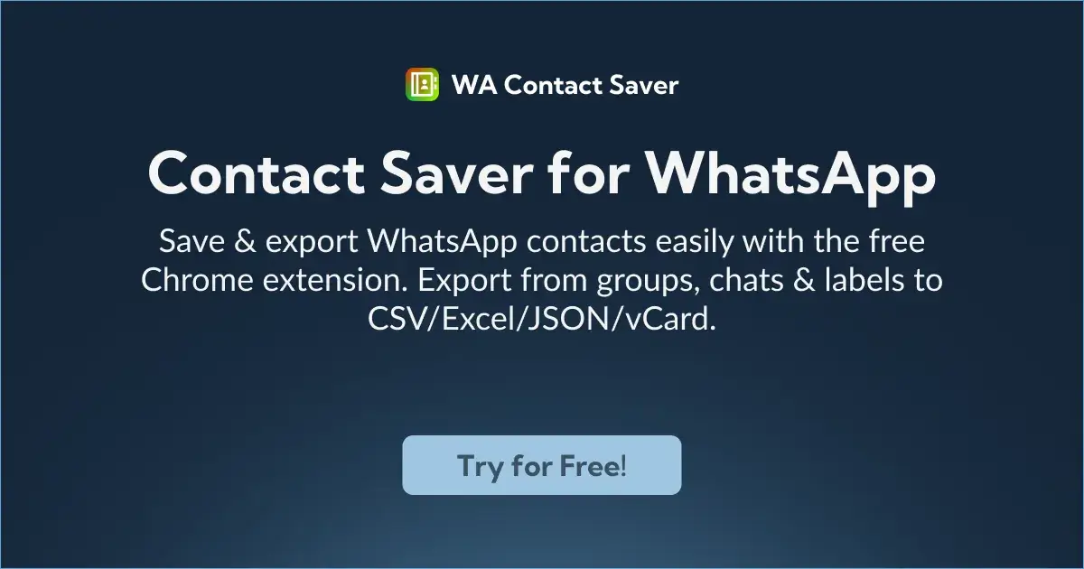 WA Contact Saver