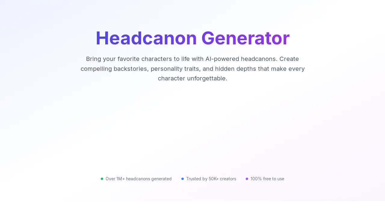 Headcanon Generator