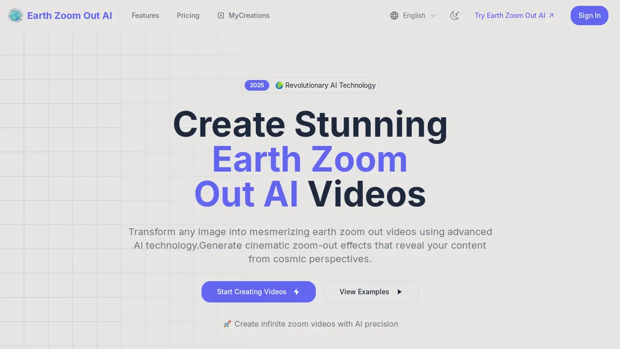 Earth Zoom Out AI