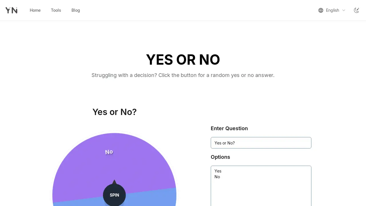 Yes or No Wheel