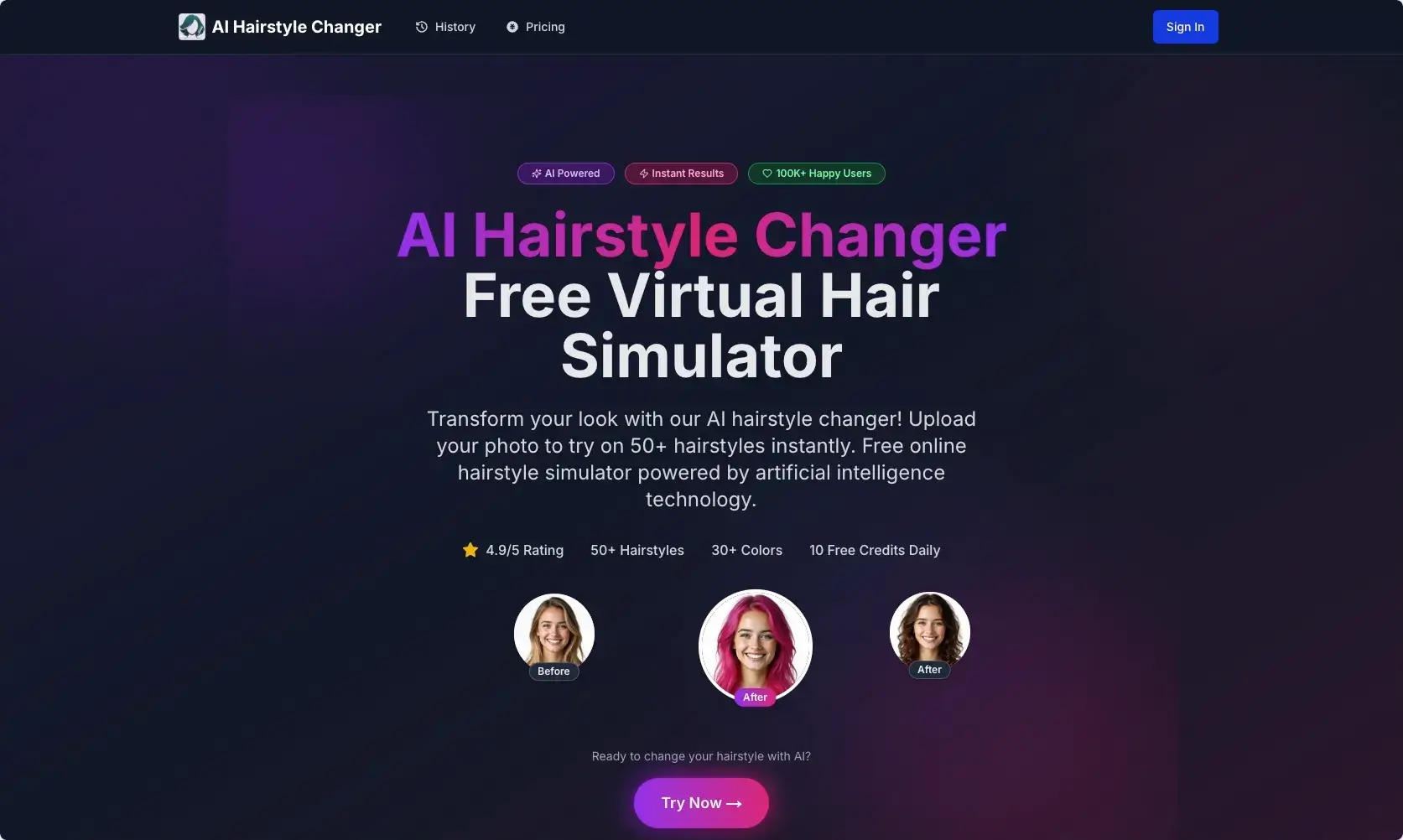 AI Hairstyle Changer