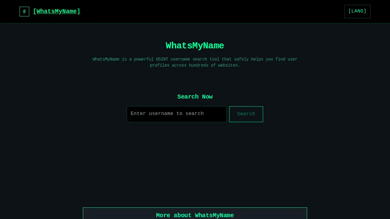 WhatsMyName