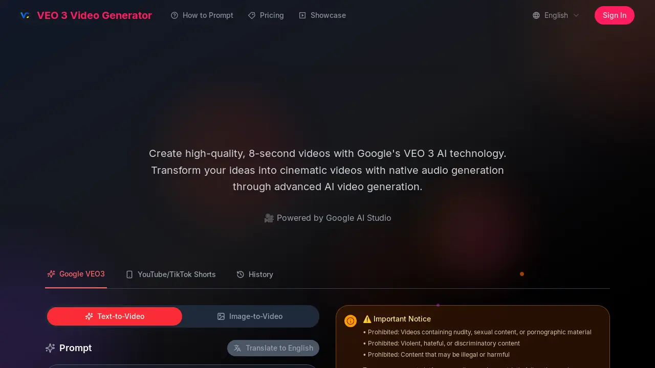 VEO 3 Video Generator