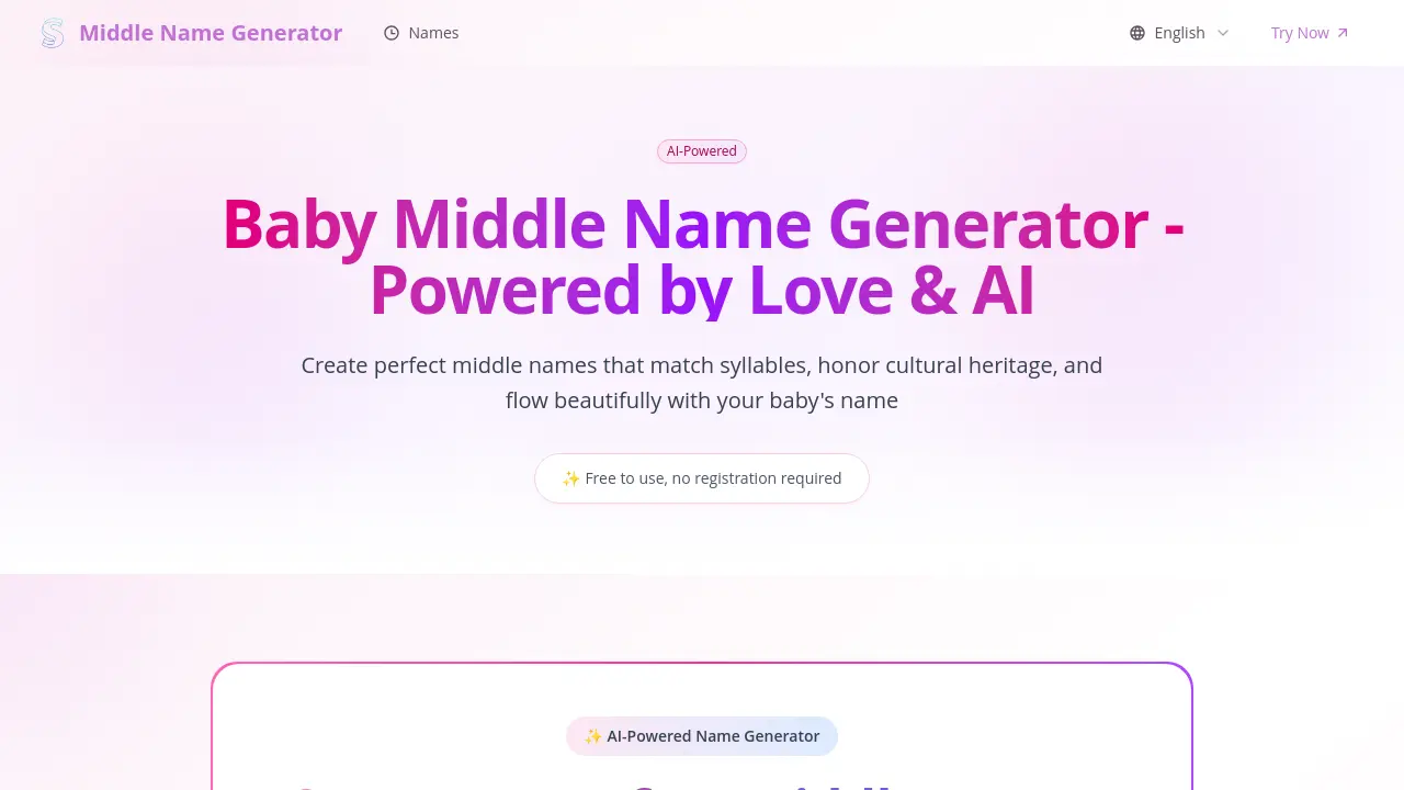 Middle Name Generator