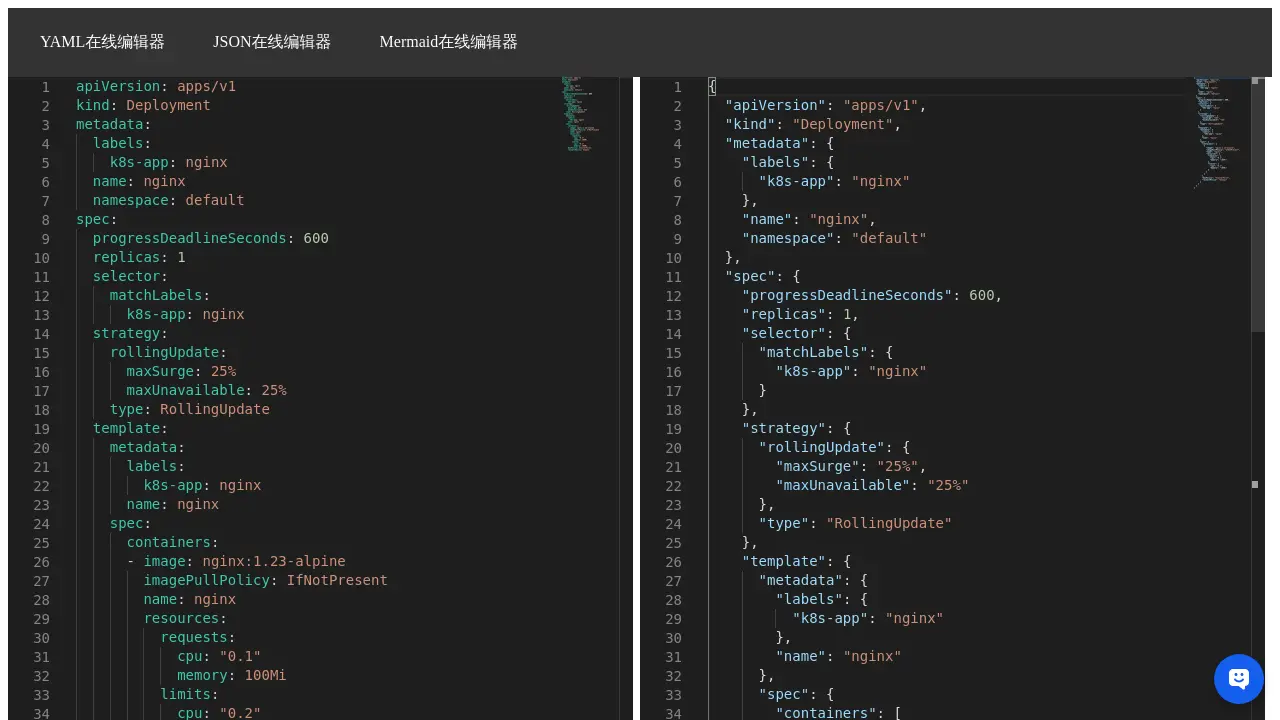 YAML Online Editor