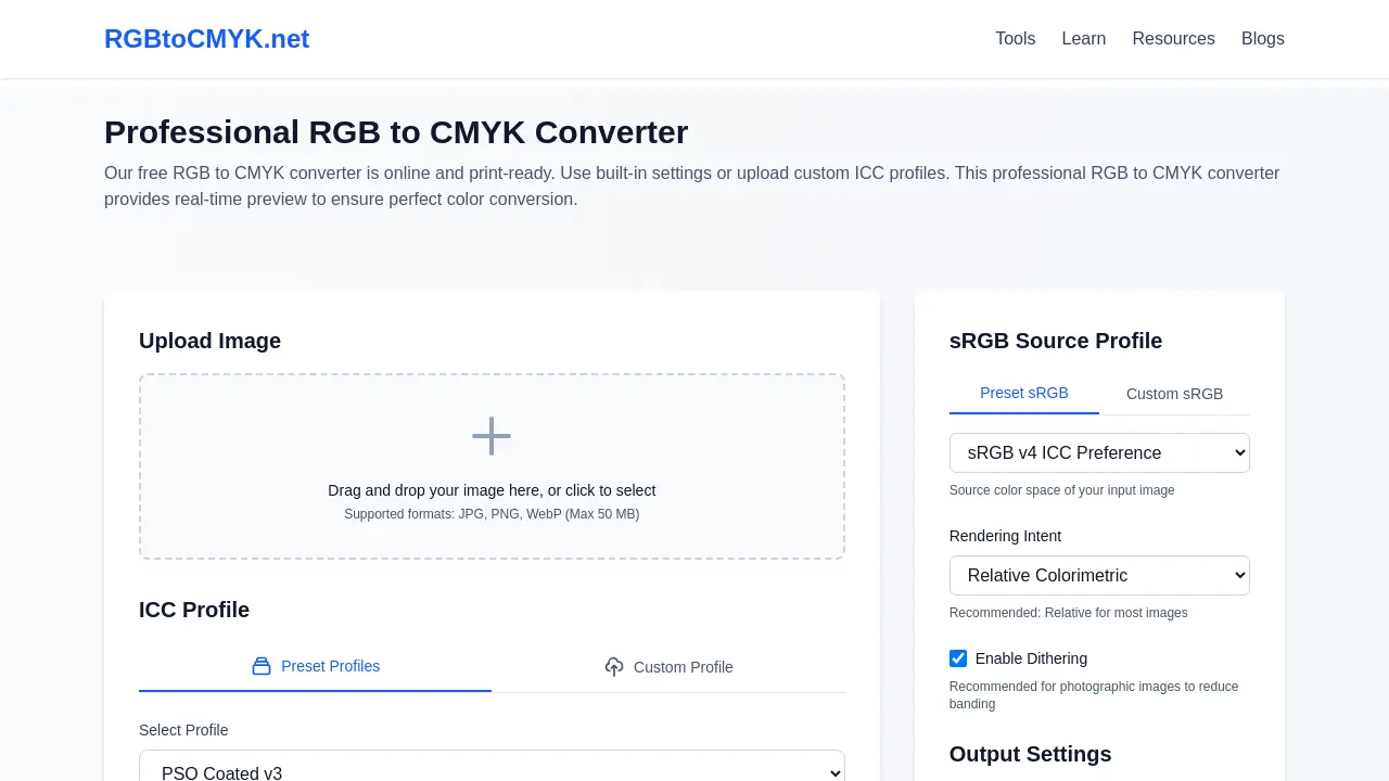 RGB to CMYK Converter