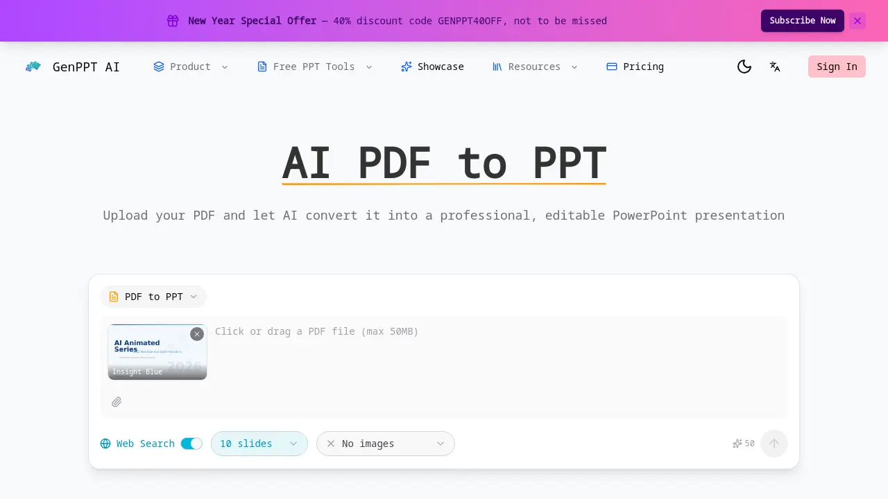 AI PDF to PPT