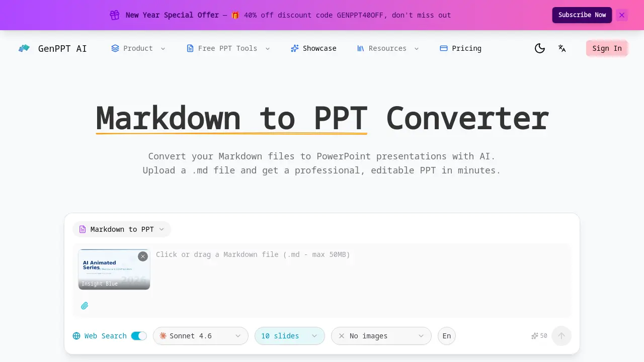 Markdown to PPT