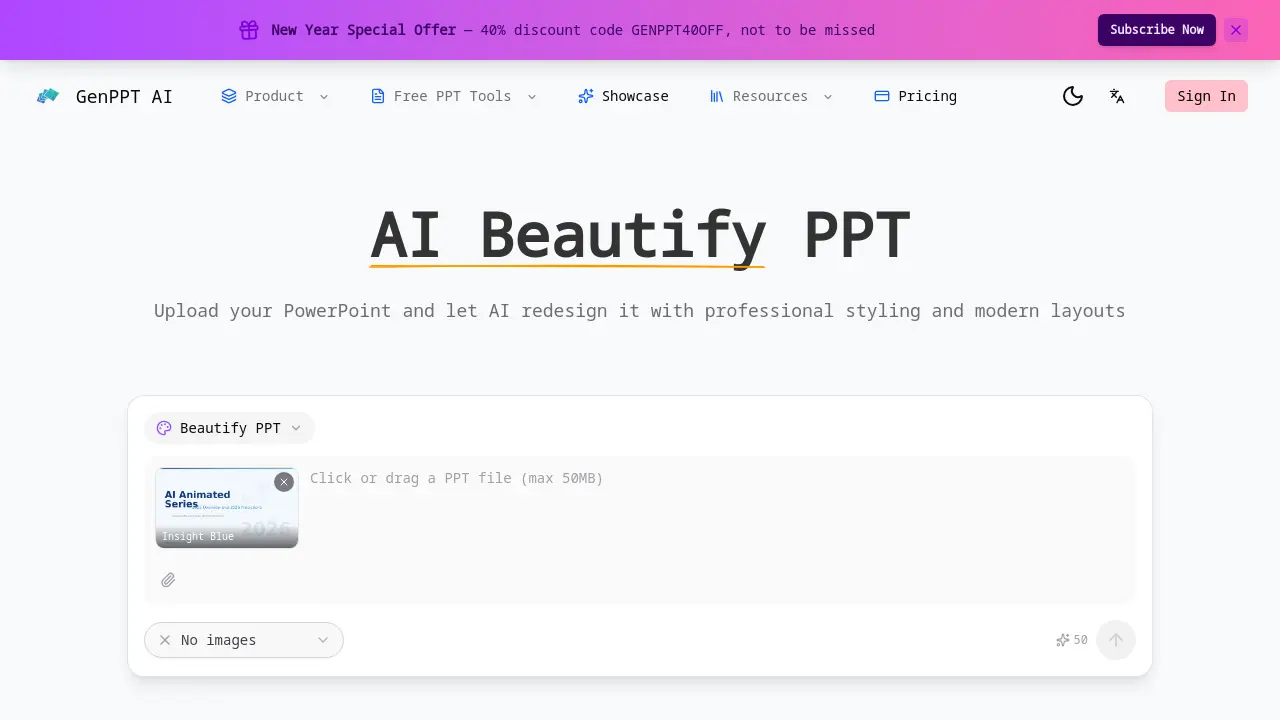 AI Beautify PPT