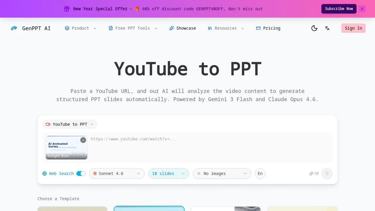 Youtube to PPT