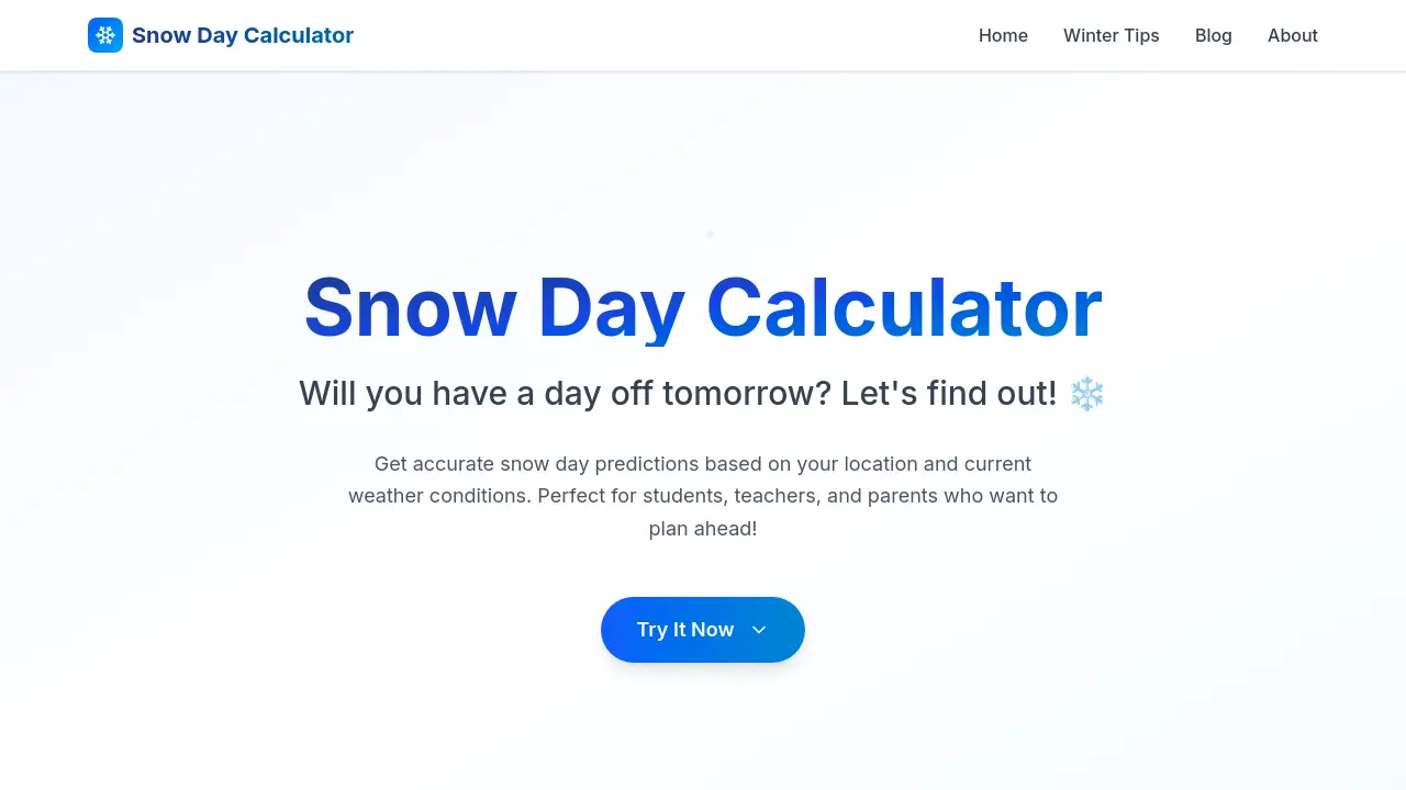 Snow Day Calculator