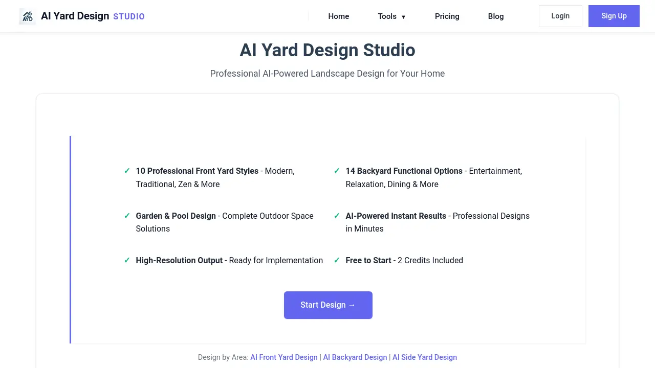 AI Yard Design Studio