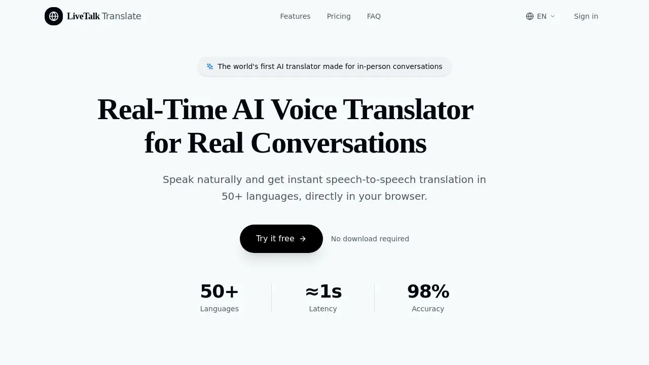 LiveTalk Translate