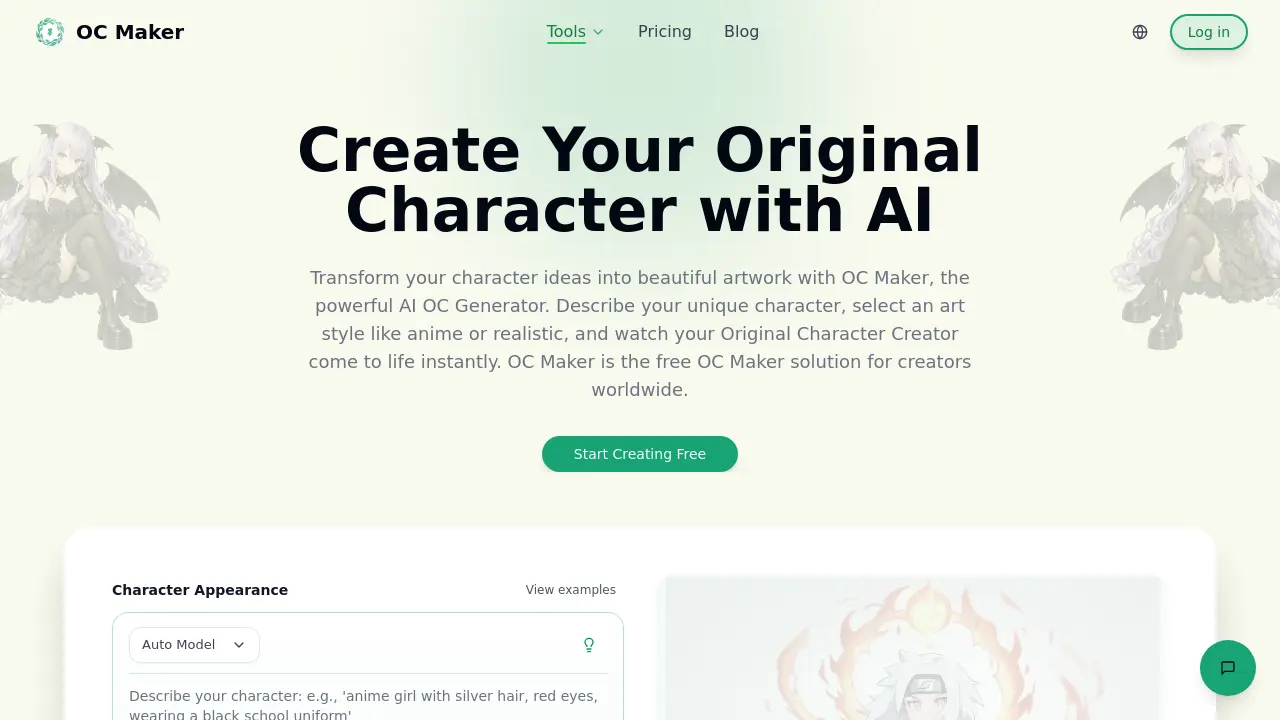 OC Maker: Free AI Original Character Creator for Creators