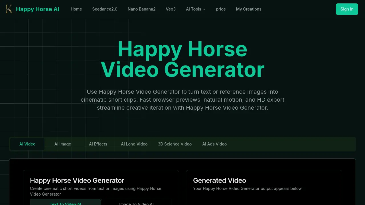 Happy Horse Video Generator