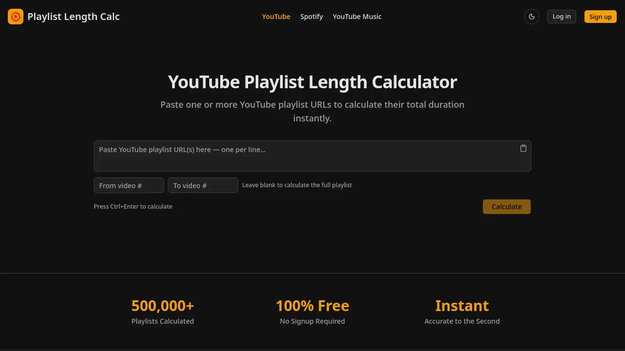 Playlist Length Calc