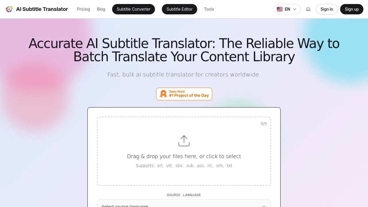 AI Subtitle Translator