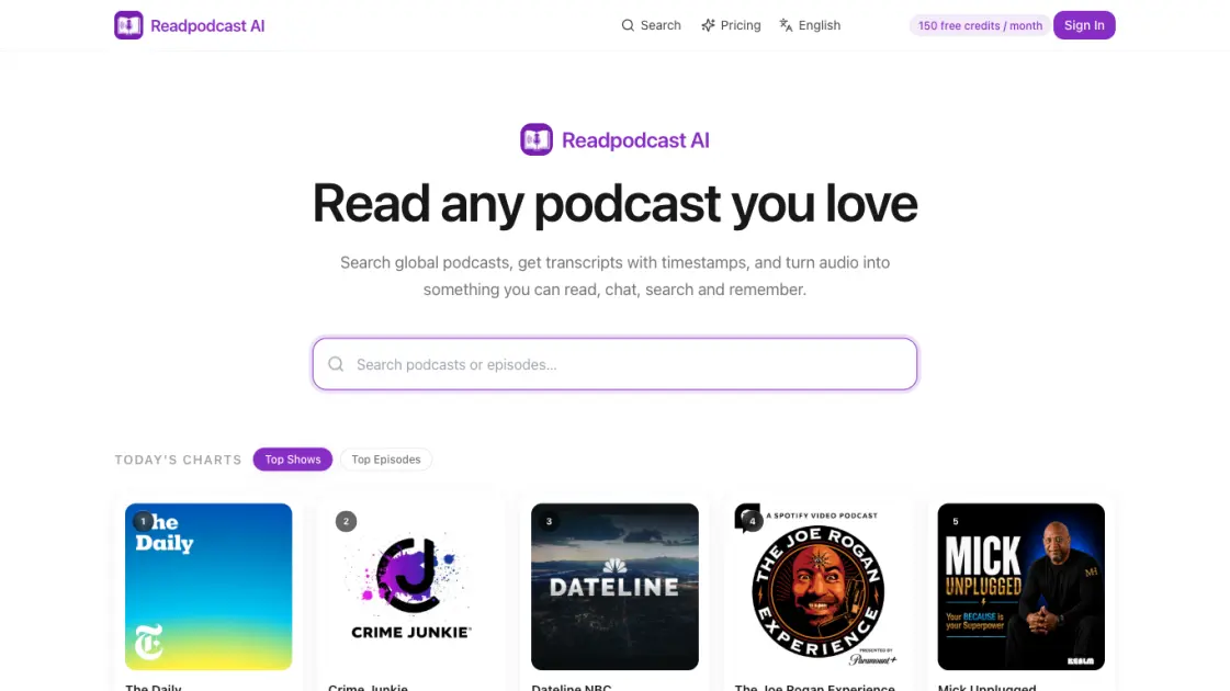 Readpodcast AI
