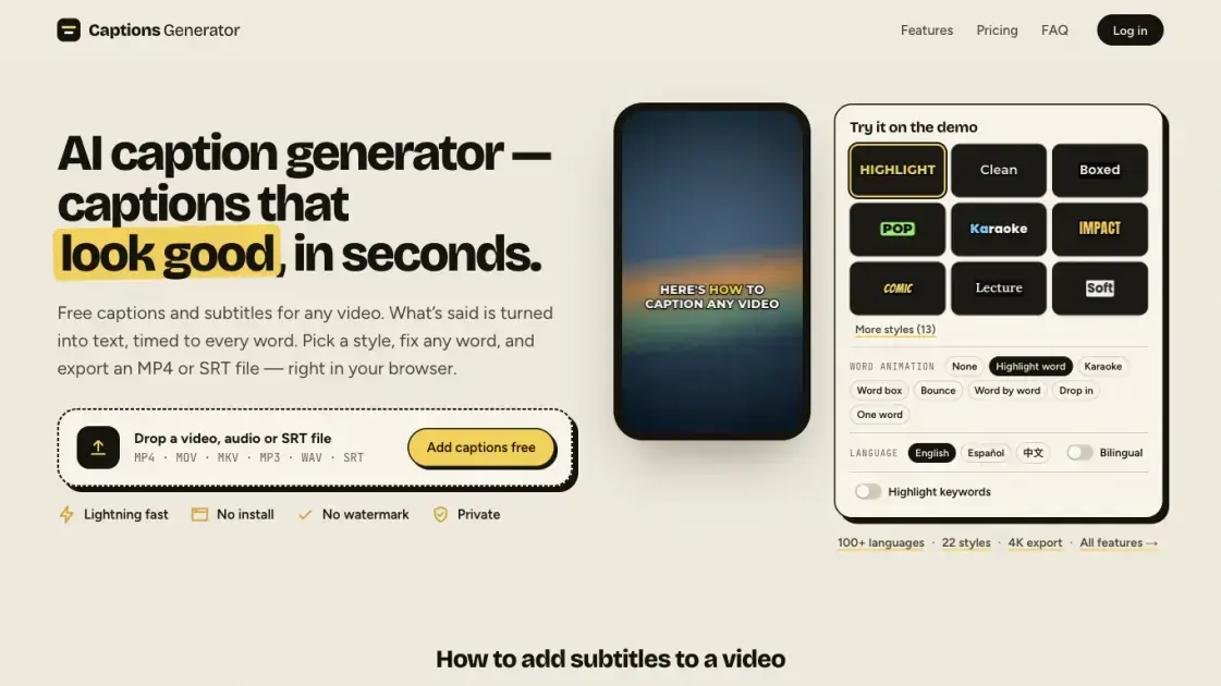 Captions Generator