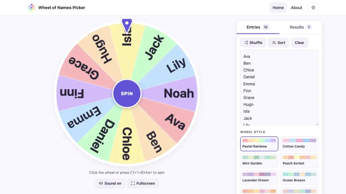 Wheel of Names Picker